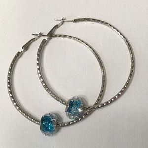 PARADISE ICE I AM CHARMED HOOP EARRINGS